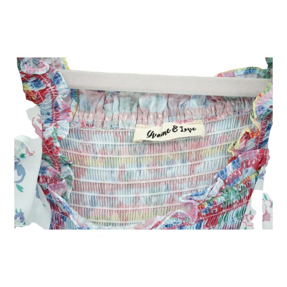 Yvonne & Love Girls Abstract Print Long Straight DRESS‎ Floral Print Size (8-10) - Picture 6 of 6